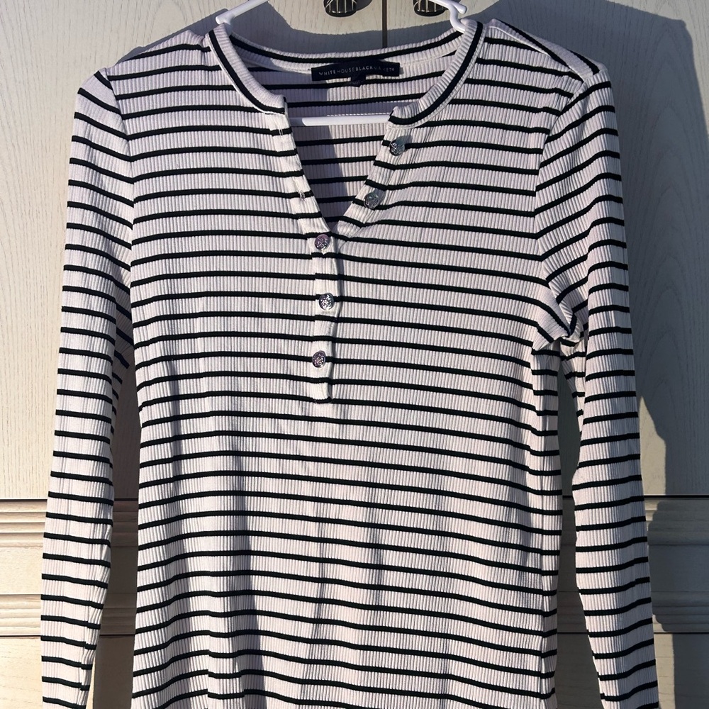 White House Black Market • Striped long sleeve